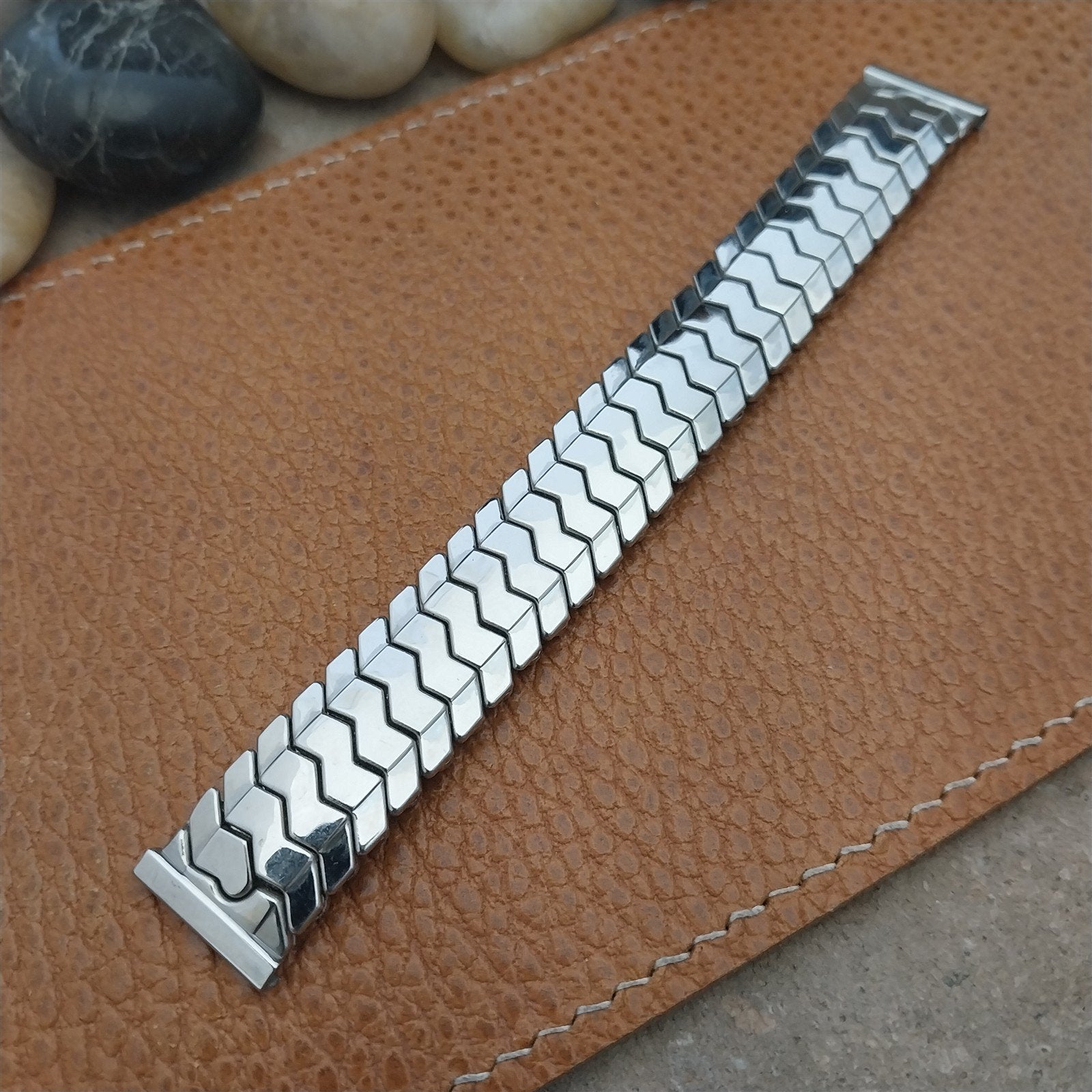 Vintage White Gold-Filled 5/8" Drema Classic 1950s Expansion Unused Watch Band