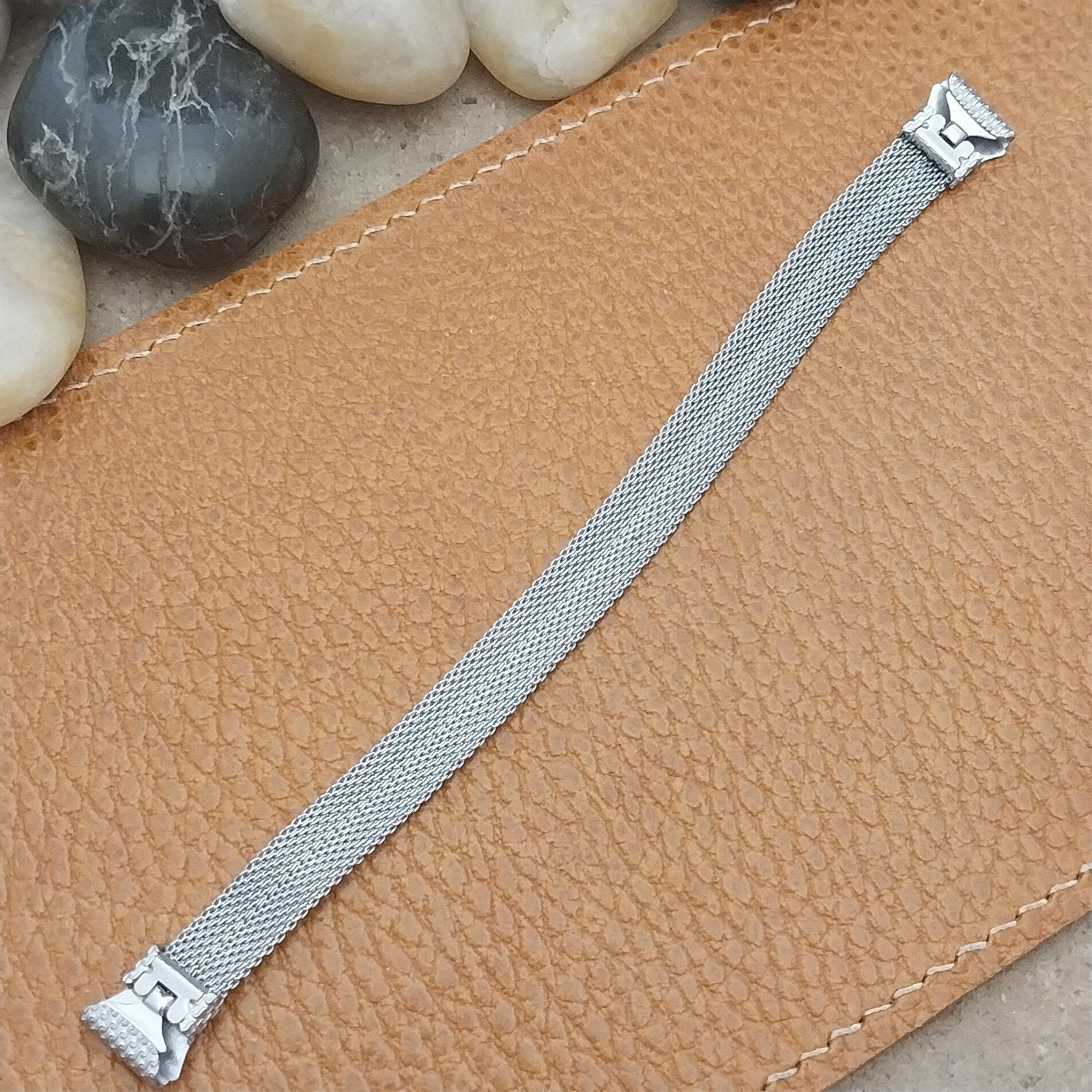 1920s-1930s Chromium Plated Wire-Lug Womens NOS Unused Art Deco Watch Bracelet