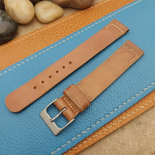 Vintage Binson Shell Cordovan 5/8" Unused 1950s Watch Band & Bead Blasted Buckle