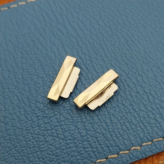 2 Kreisler DuraFlex Yellow Gold Fill Unused LINKS add 1/4" to Vintage Watch Band