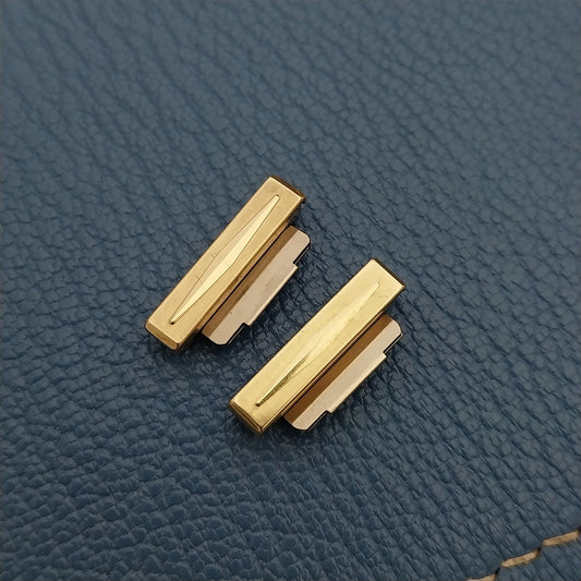 2 Kreisler DuraFlex Yellow Gold Fill Unused LINKS add 1/4" to Vintage Watch Band
