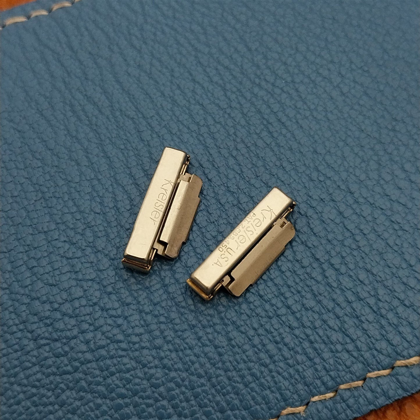 2 Kreisler DuraFlex Yellow Gold Fill Unused LINKS add 1/4" to Vintage Watch Band