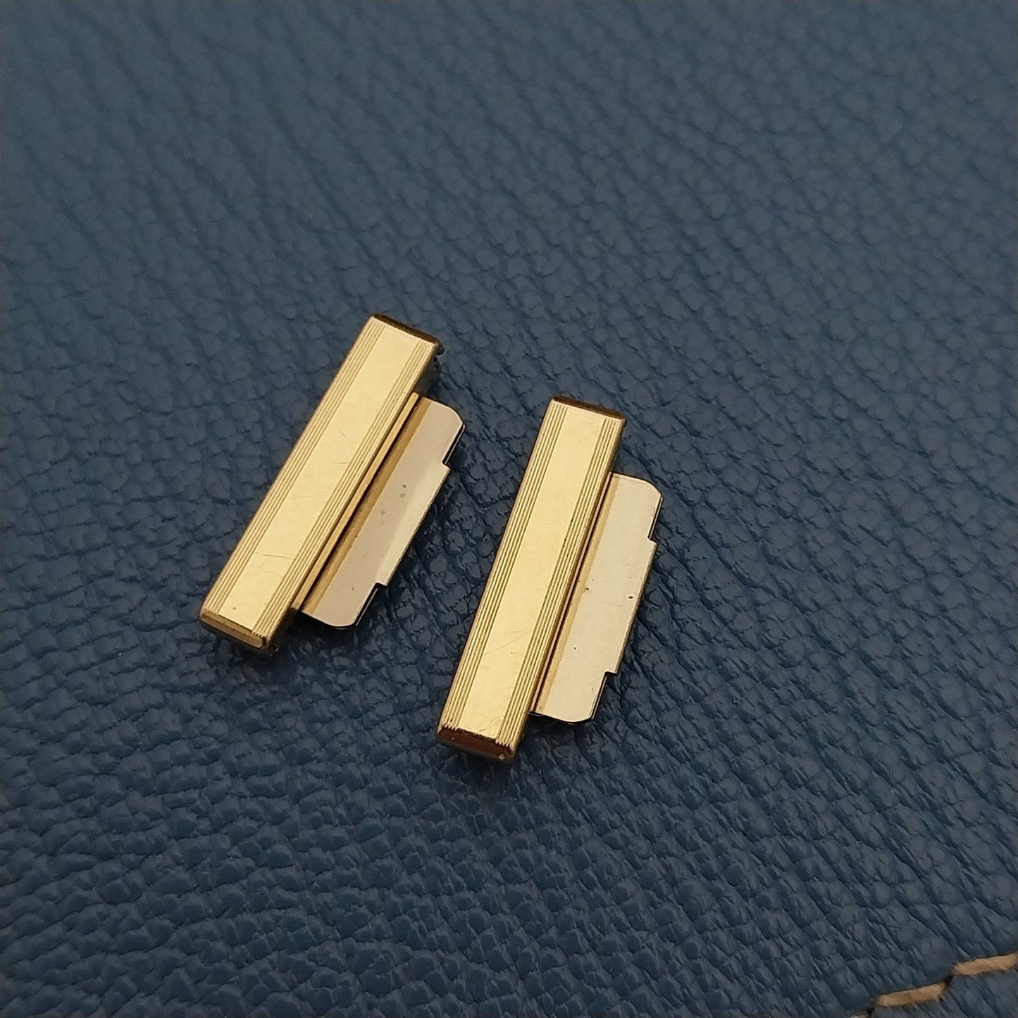 2 Kreisler DuraFlex Yellow Gold Fill Unused LINKS add 1/4" to Vintage Watch Band