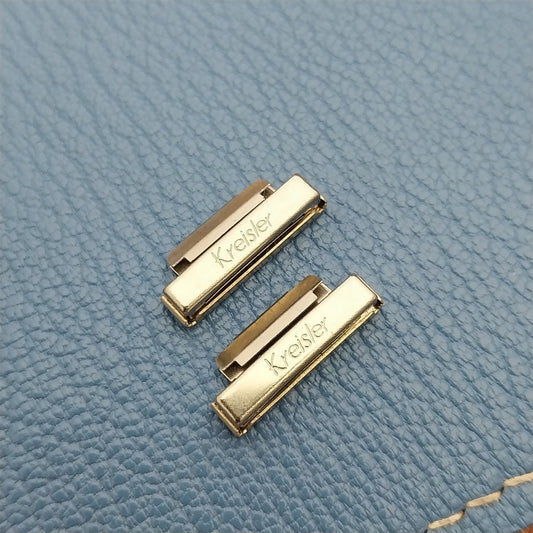 2 Kreisler DuraFlex Yellow Gold Fill Unused LINKS add 1/4" to Vintage Watch Band