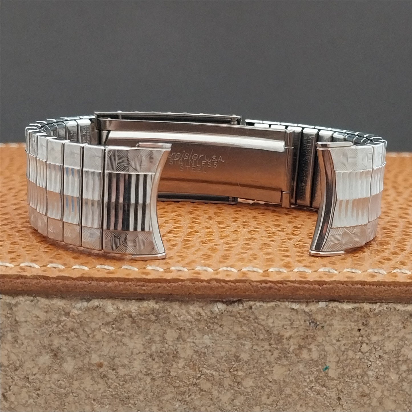 Vintage 18mm 19mm Stainless Steel Expansion Deployment Unused 1960s Watch Band