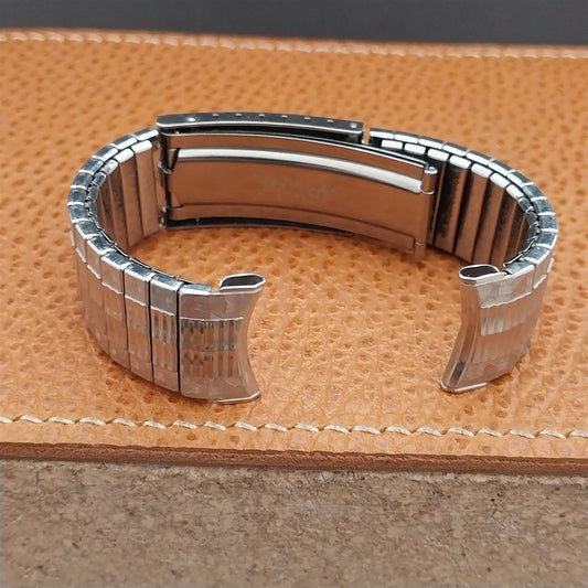 Vintage 18mm 19mm Stainless Steel Expansion Deployment Unused 1960s Watch Band