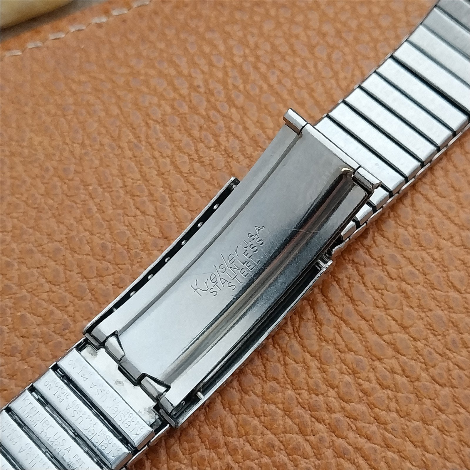 Vintage 18mm 19mm Stainless Steel Expansion Deployment Unused 1960s Watch Band