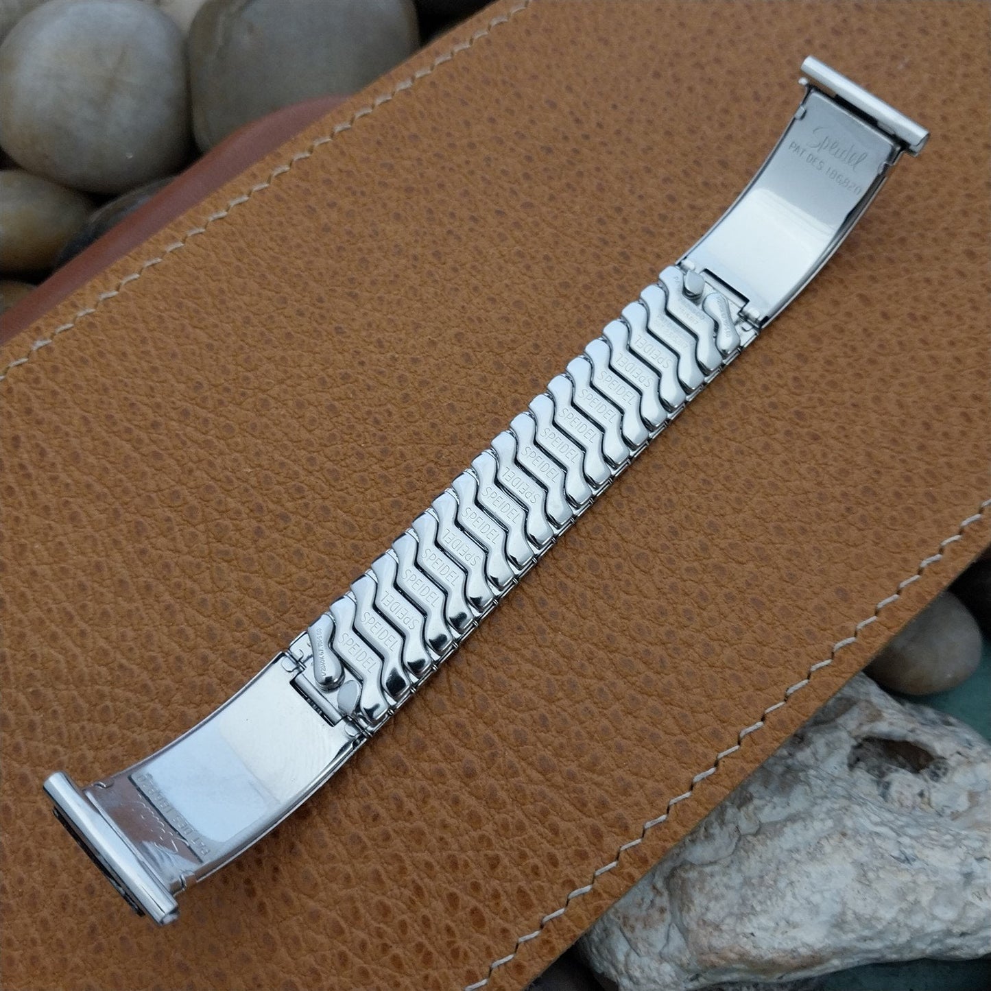 1960 10k White Gold-Filled Speidel Emblematic MCM nos Vintage Watch Band