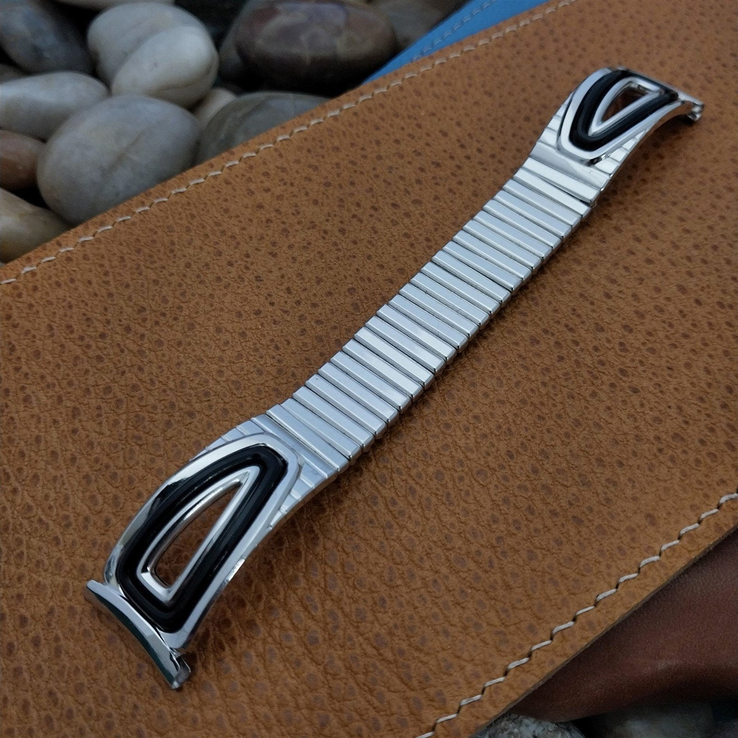 1960 White Gold-Fill Mid-Century Speidel American Jet Unused Vintage Watch Band