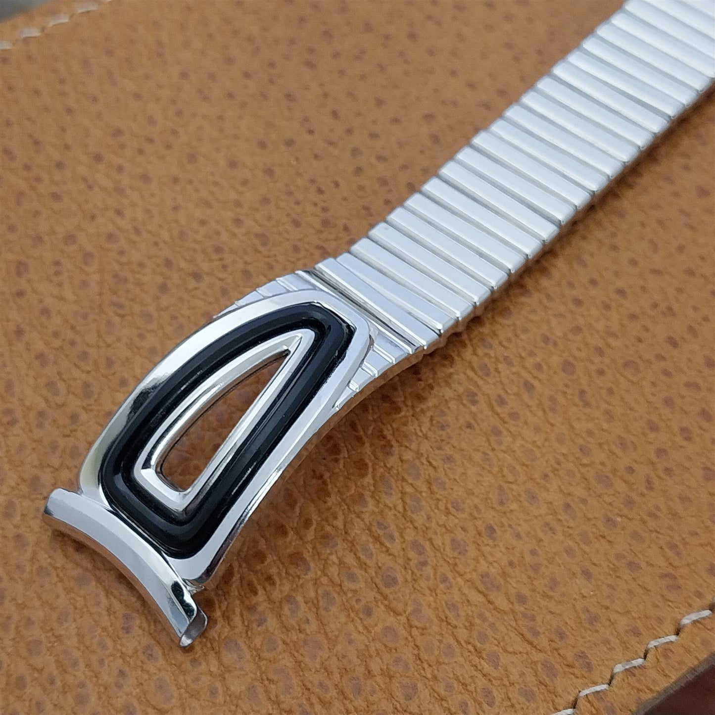 1960 White Gold-Fill Mid-Century Speidel American Jet Unused Vintage Watch Band