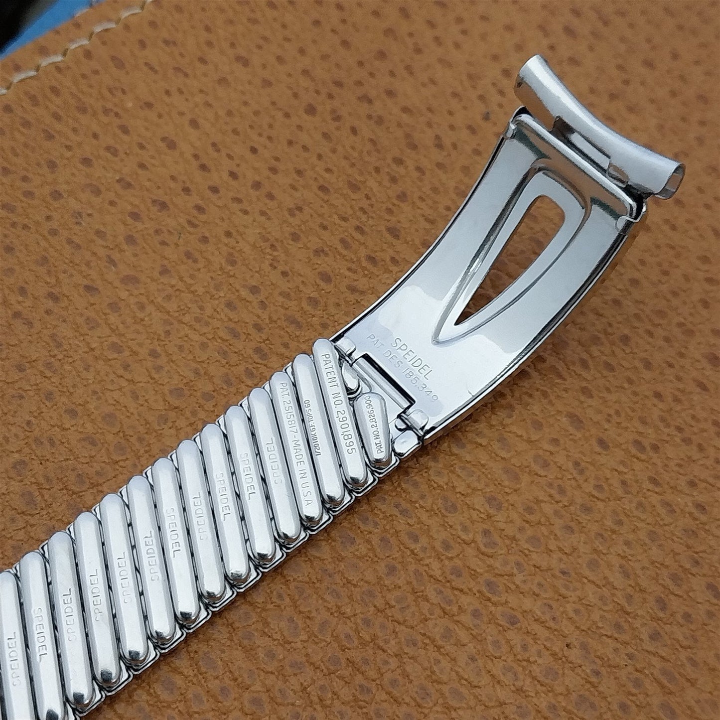 1960 White Gold-Fill Mid-Century Speidel American Jet Unused Vintage Watch Band