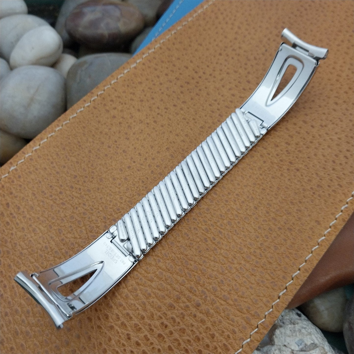 1960 White Gold-Fill Mid-Century Speidel American Jet Unused Vintage Watch Band