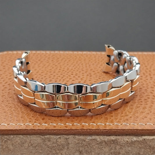 Vintage 19mm Apex Stainless & Gold-Filled Classic Expansion Unused Watch Band