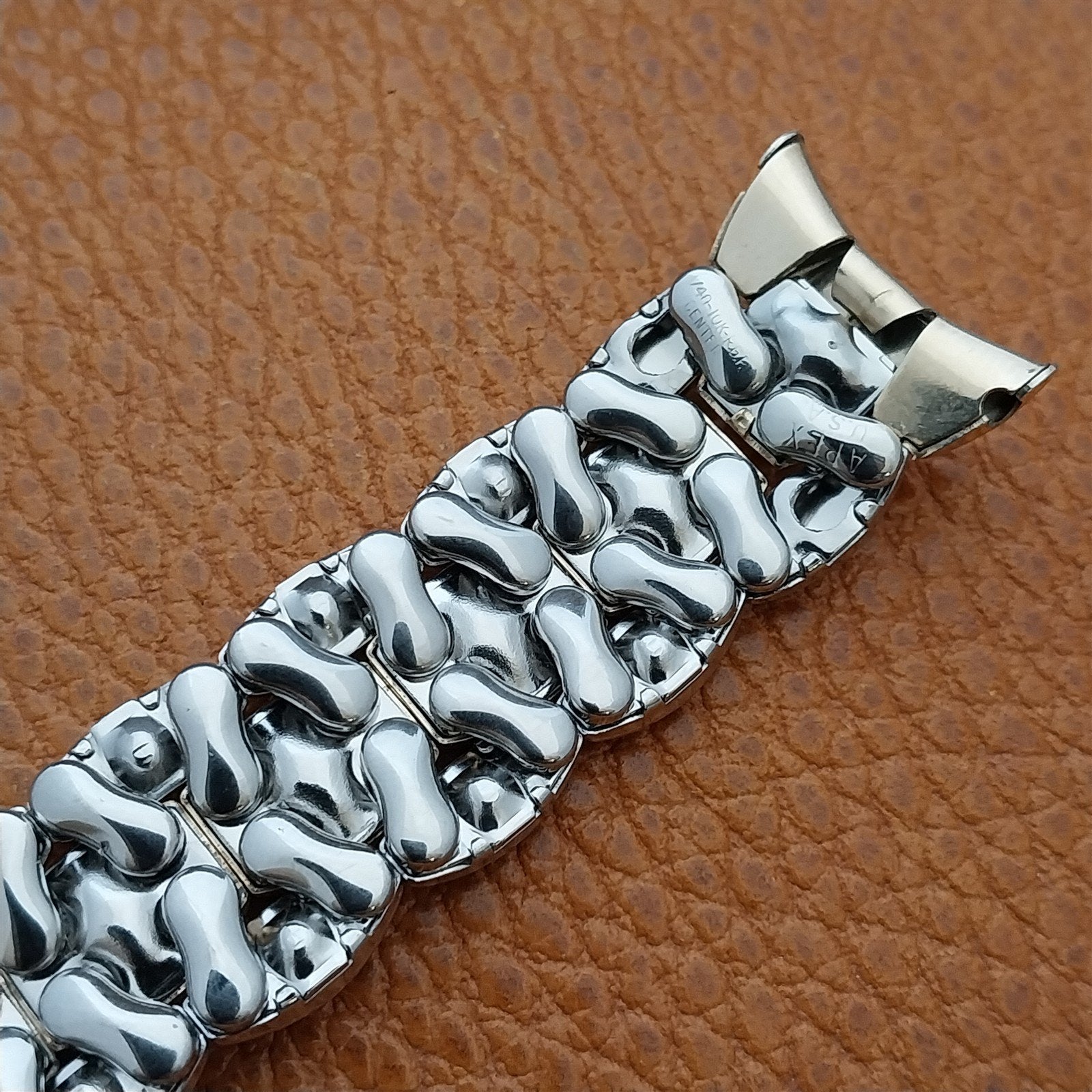 Vintage 19mm Apex Stainless & Gold-Filled Classic Expansion Unused Watch Band