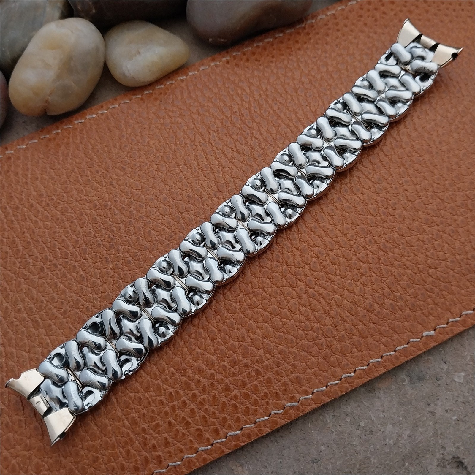 Vintage 19mm Apex Stainless & Gold-Filled Classic Expansion Unused Watch Band