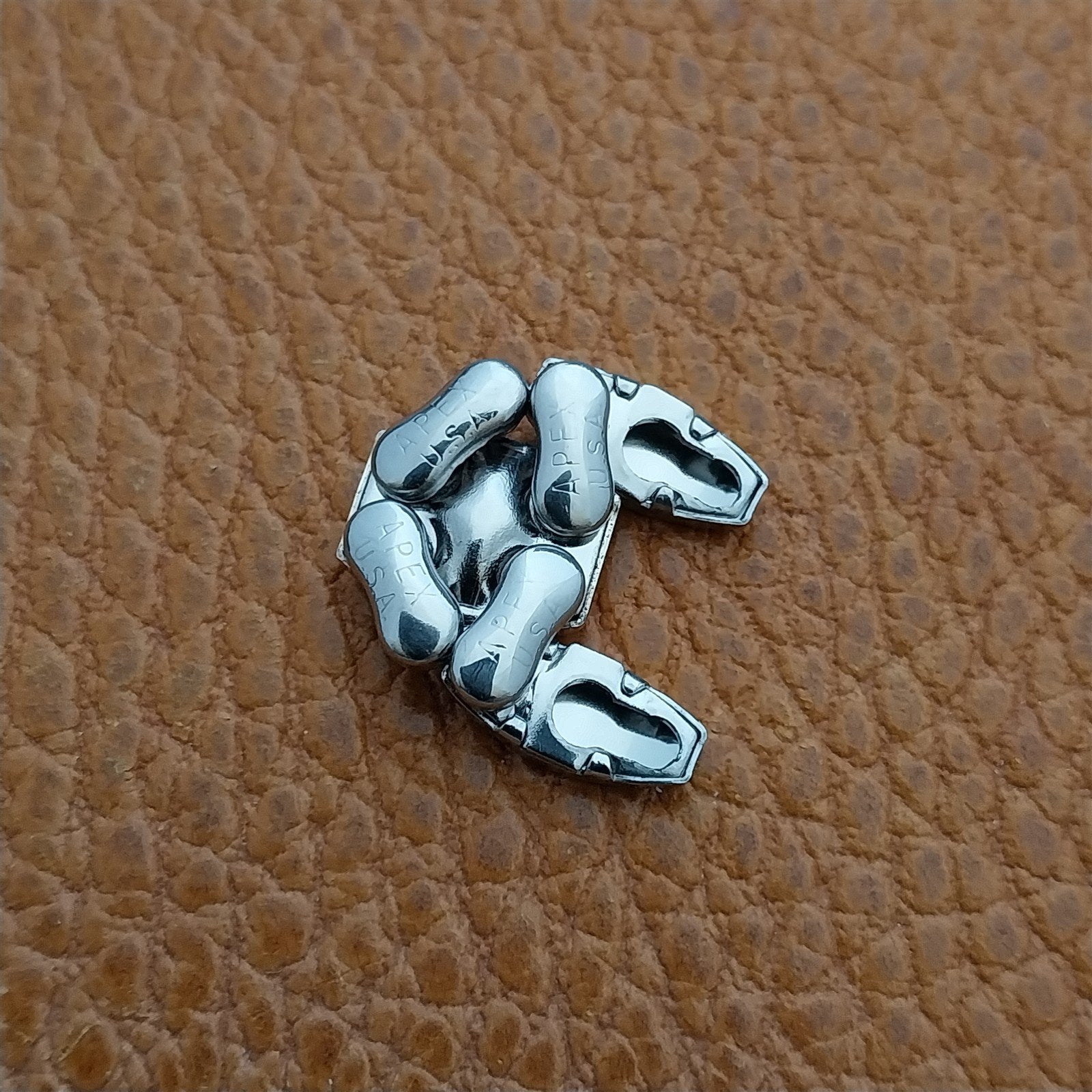 Apex Quadra-Flex Stainless Steel & Gold-Filled Unused LINK for 1950s Watch Band