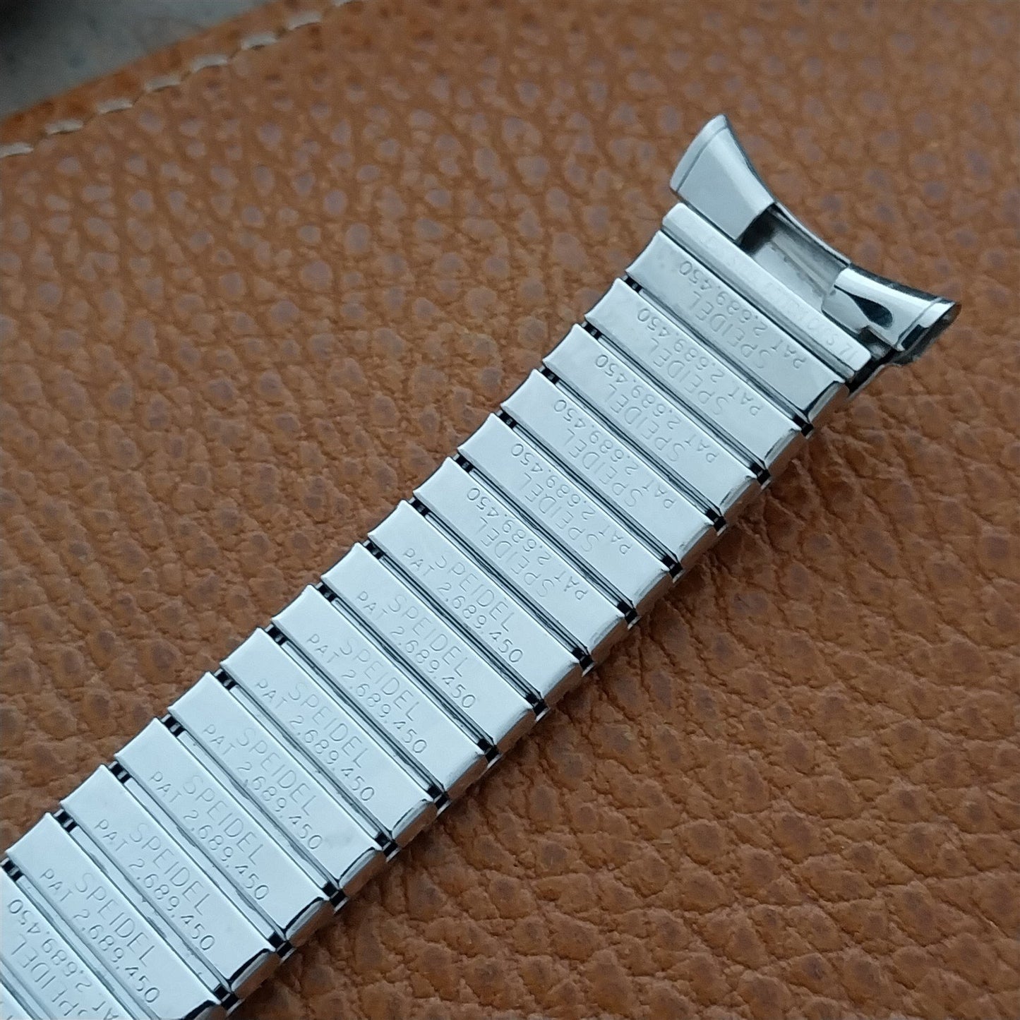 Vintage 19mm 18mm 17mm Long White Gold-Filled Speidel Classic 1971 Watch Band