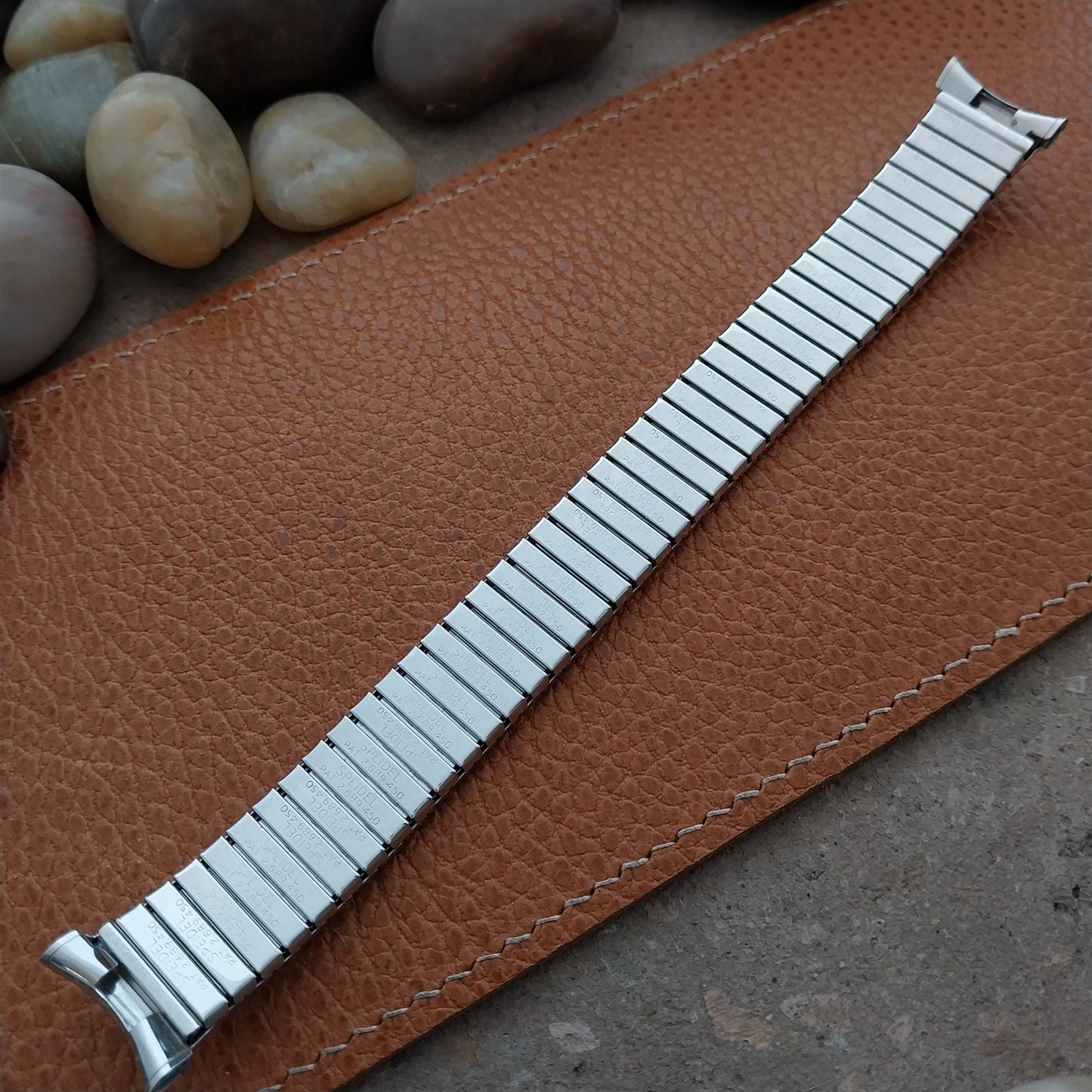 Vintage 19mm 18mm 17mm Long White Gold-Filled Speidel Classic 1971 Watch Band