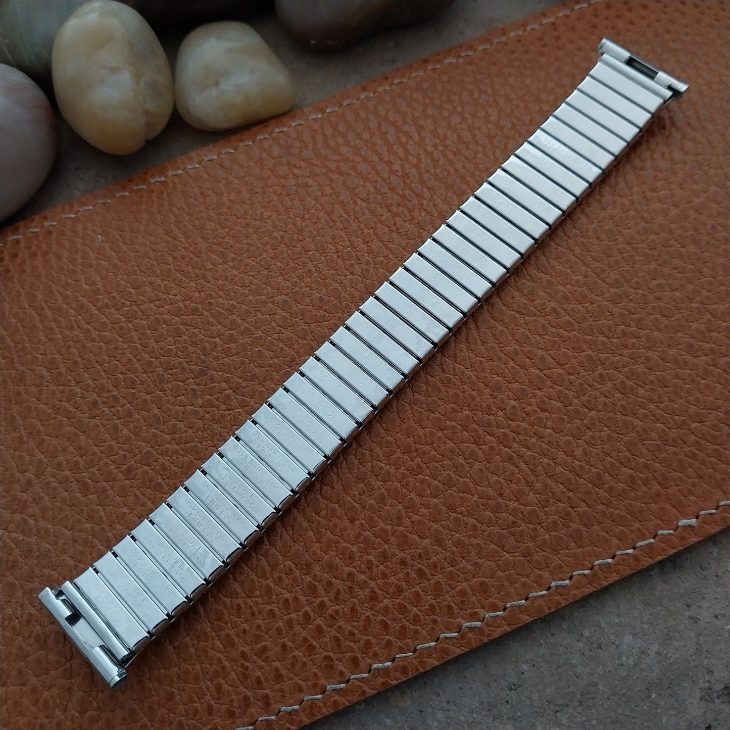 Vintage 19mm 18mm 17mm White Gold Filled Speidel Scope 1962 Unused Watch Band