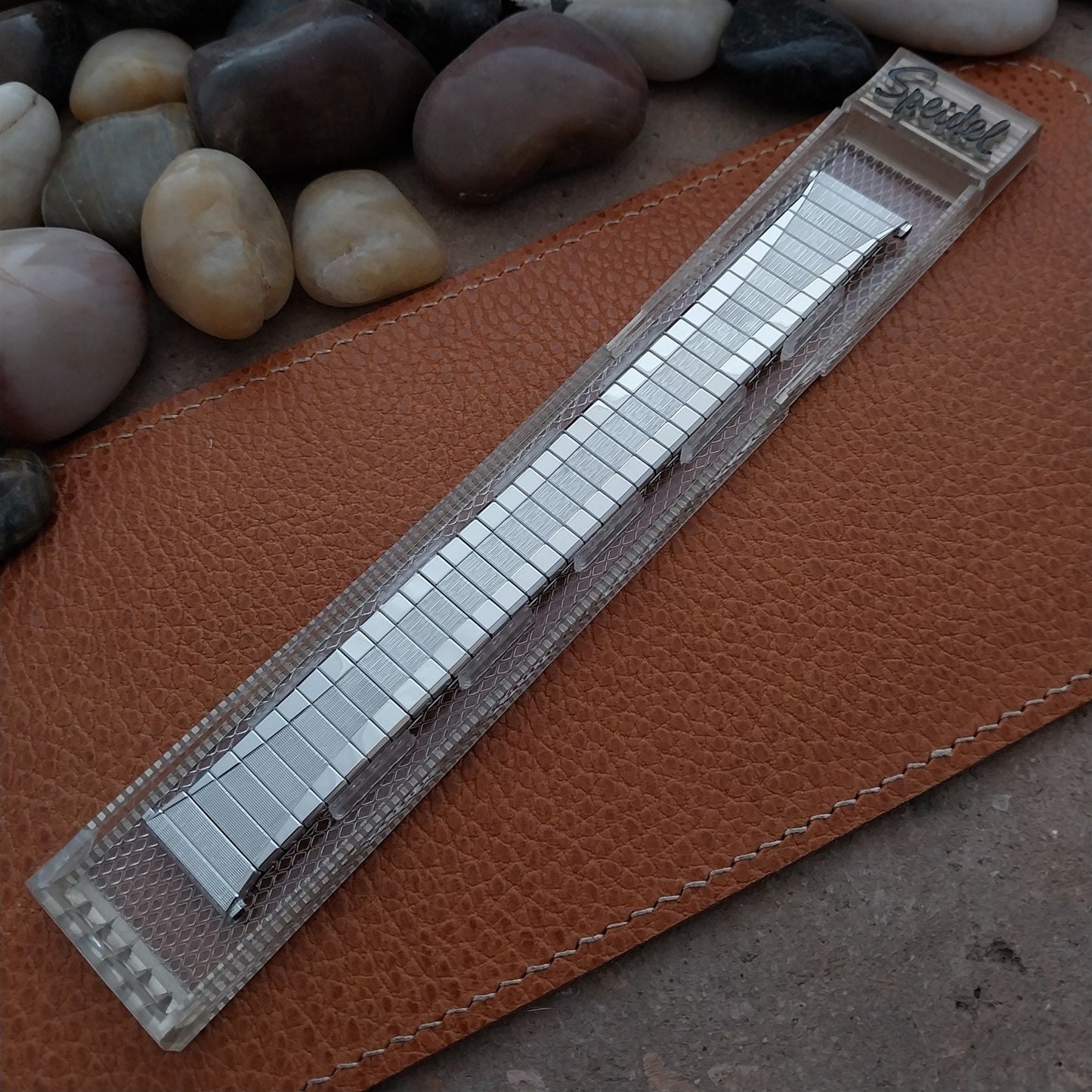 Vintage 19mm 18mm 17mm White Gold Filled Speidel Scope 1962 Unused Watch Band