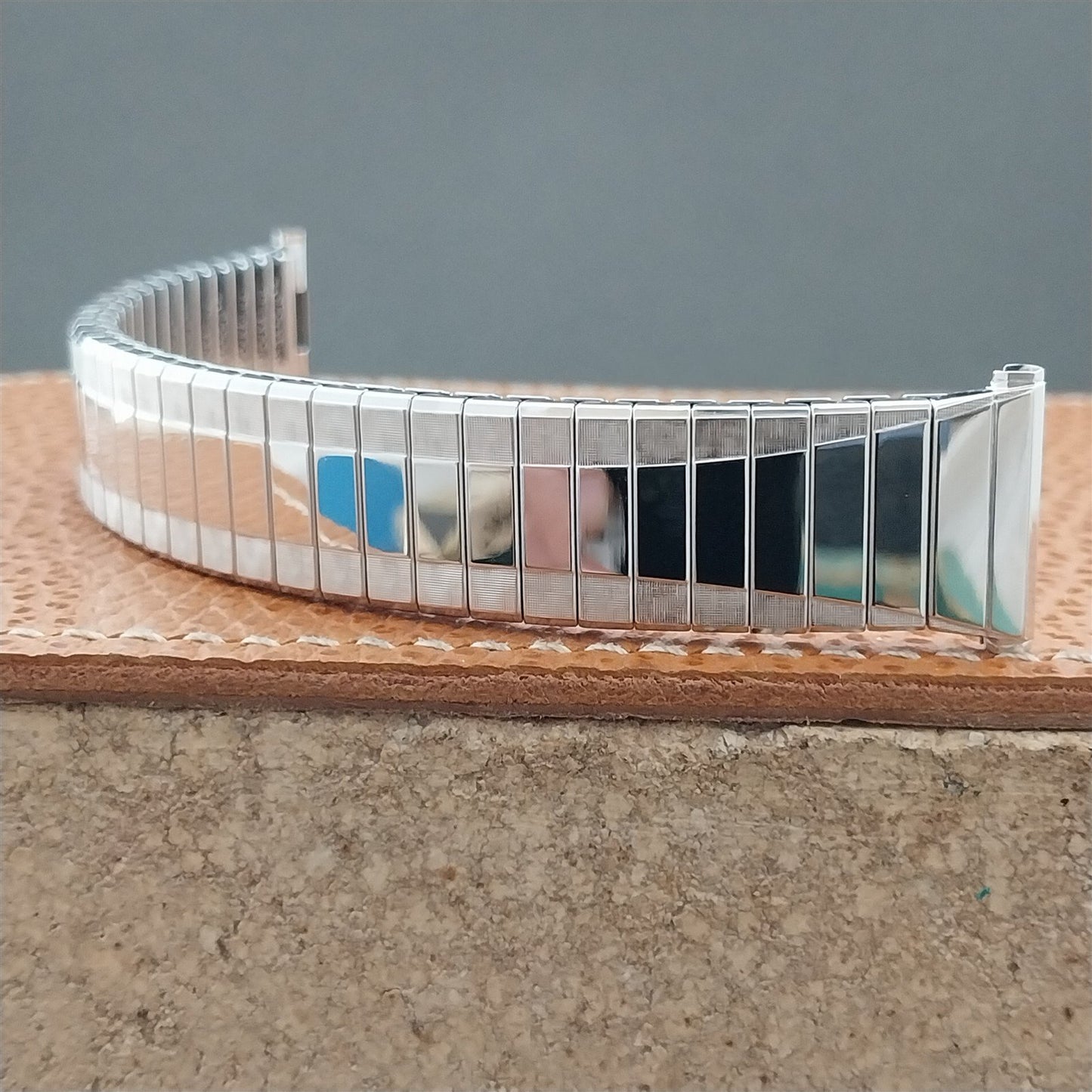 Vintage 19mm 18mm 17mm White Gold-Filled Speidel Depth Unused 1962 Watch Band