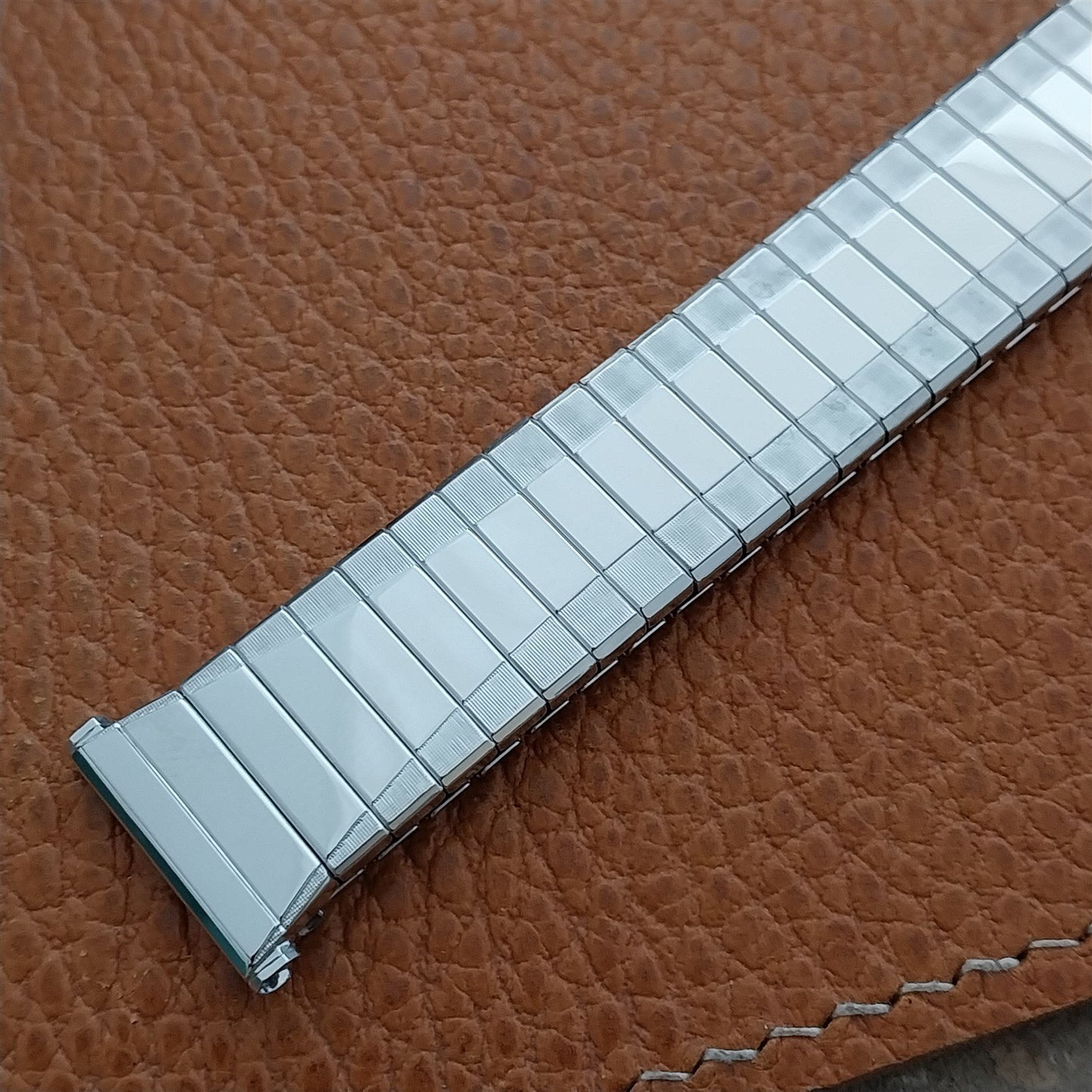Vintage 19mm 18mm 17mm White Gold-Filled Speidel Depth Unused 1962 Watch Band