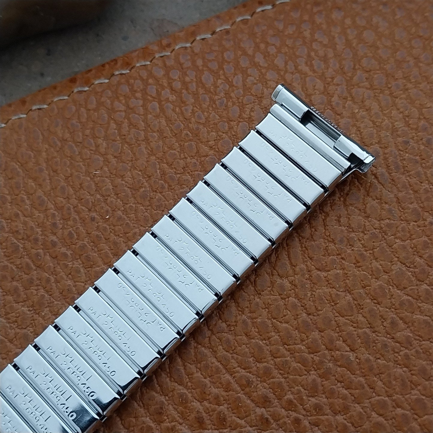 Vintage 19mm 18mm 17mm White Gold-Filled Speidel Depth Unused 1962 Watch Band