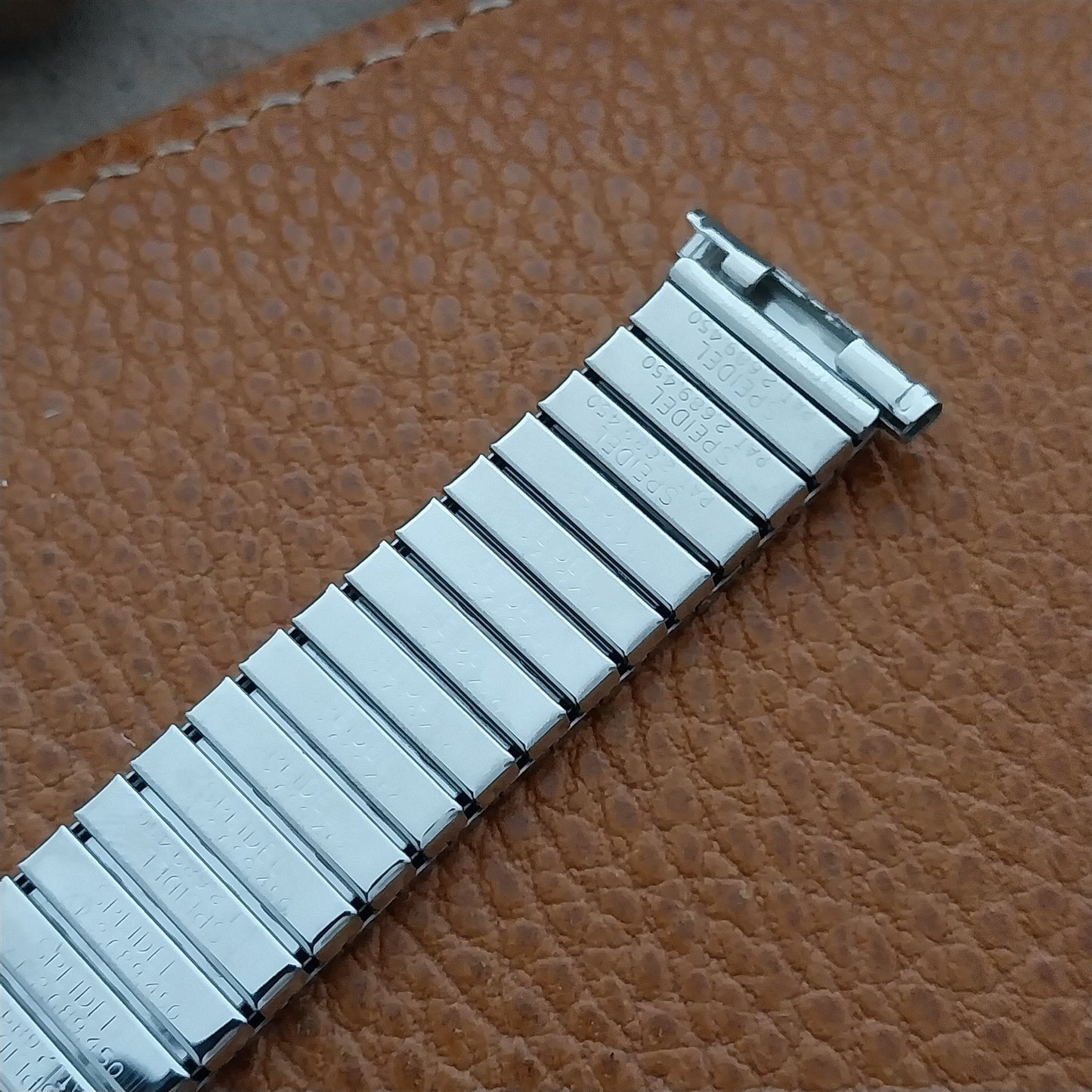 19mm 18mm 17mm Stainless Steel Rice Beads Speidel Tempest nos Vintage Watch Band