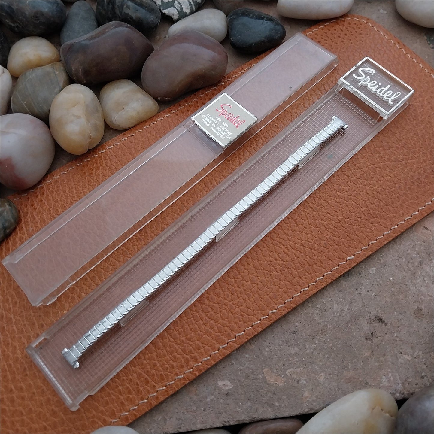 Vintage 8mm White Gold-Fill Speidel Unused Classic Stretch Cocktail Watch Band