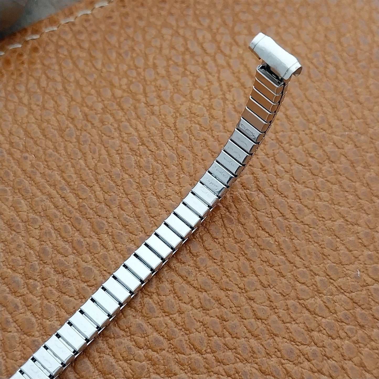 Vintage 8mm White Gold-Fill Speidel Unused Classic Stretch Cocktail Watch Band