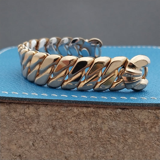 MCM Gold-Filled Speidel Wide Classic Stretch Unused Vintage Cocktail Watch Band