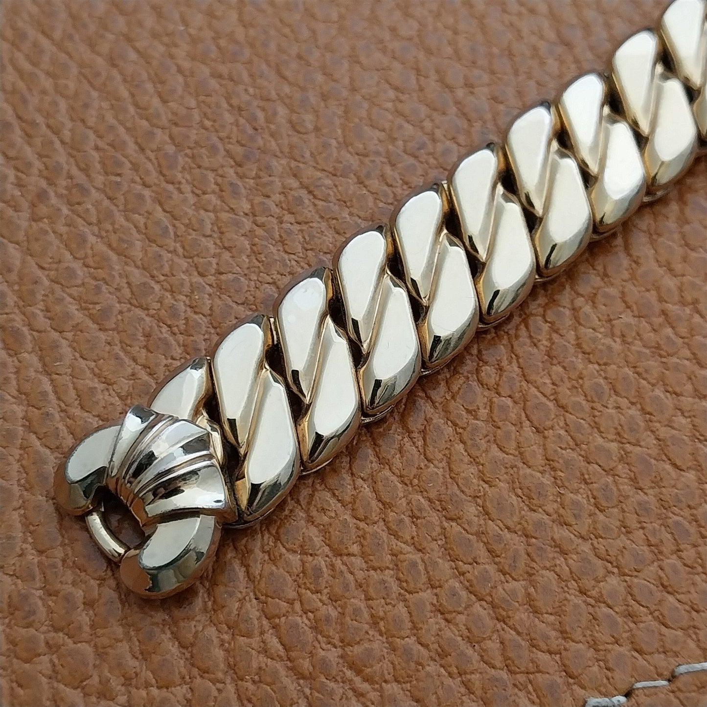 MCM Gold-Filled Speidel Wide Classic Stretch Unused Vintage Cocktail Watch Band