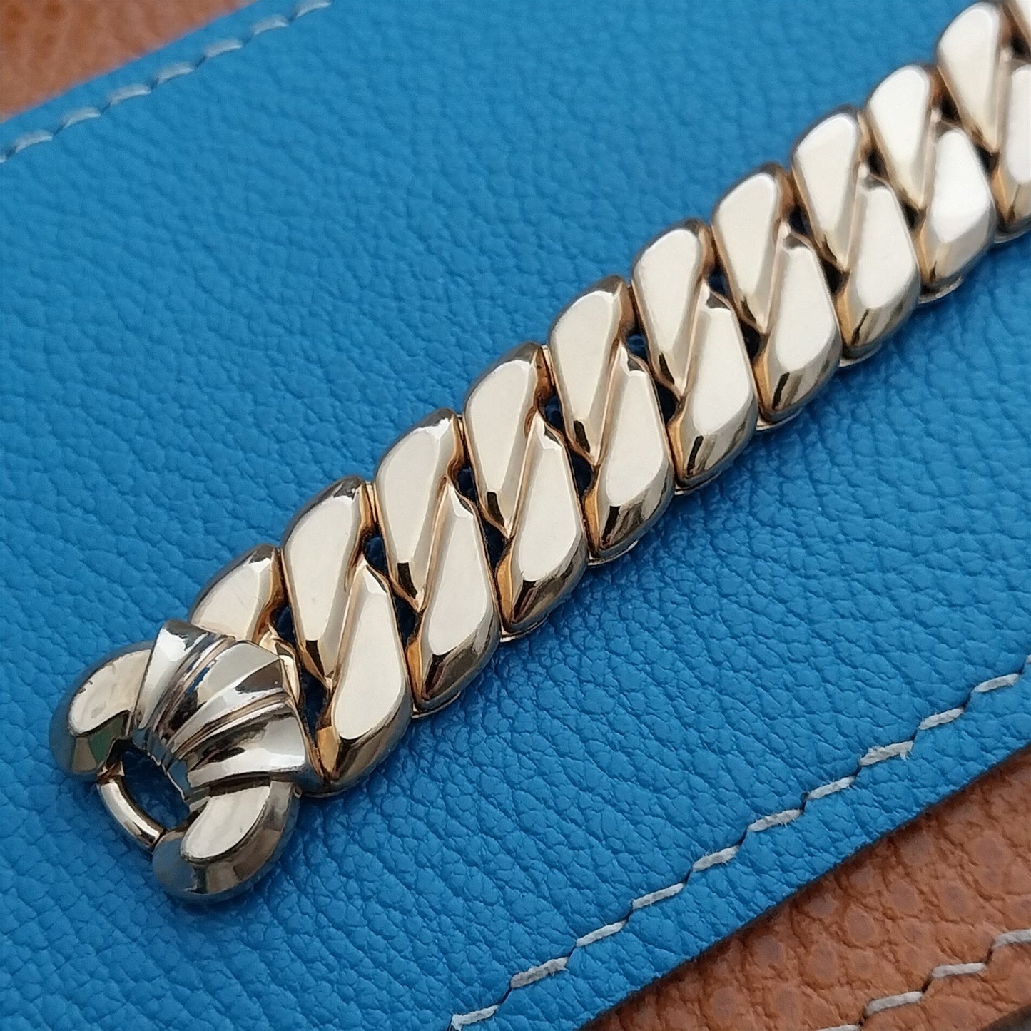 MCM Gold-Filled Speidel Wide Classic Stretch Unused Vintage Cocktail Watch Band