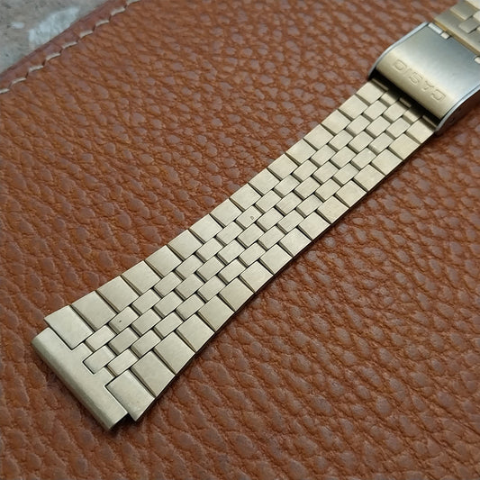 Vintage Casio Japan B-466N 18mm Yellow Gold-Tone Classic NOS Unused Watch Band