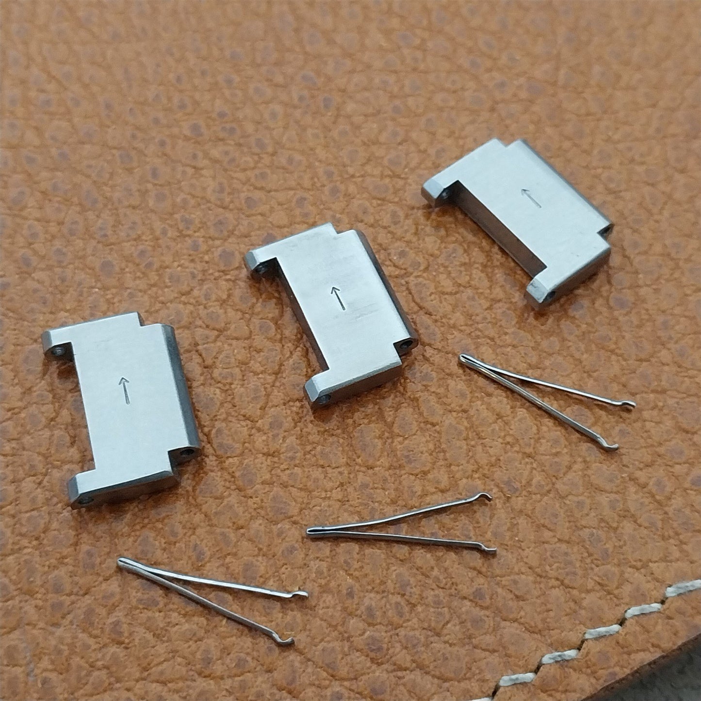 3 Vintage Pulsar P3 P4 Date Command Solid Stainless Steel NOS Watch Band Links