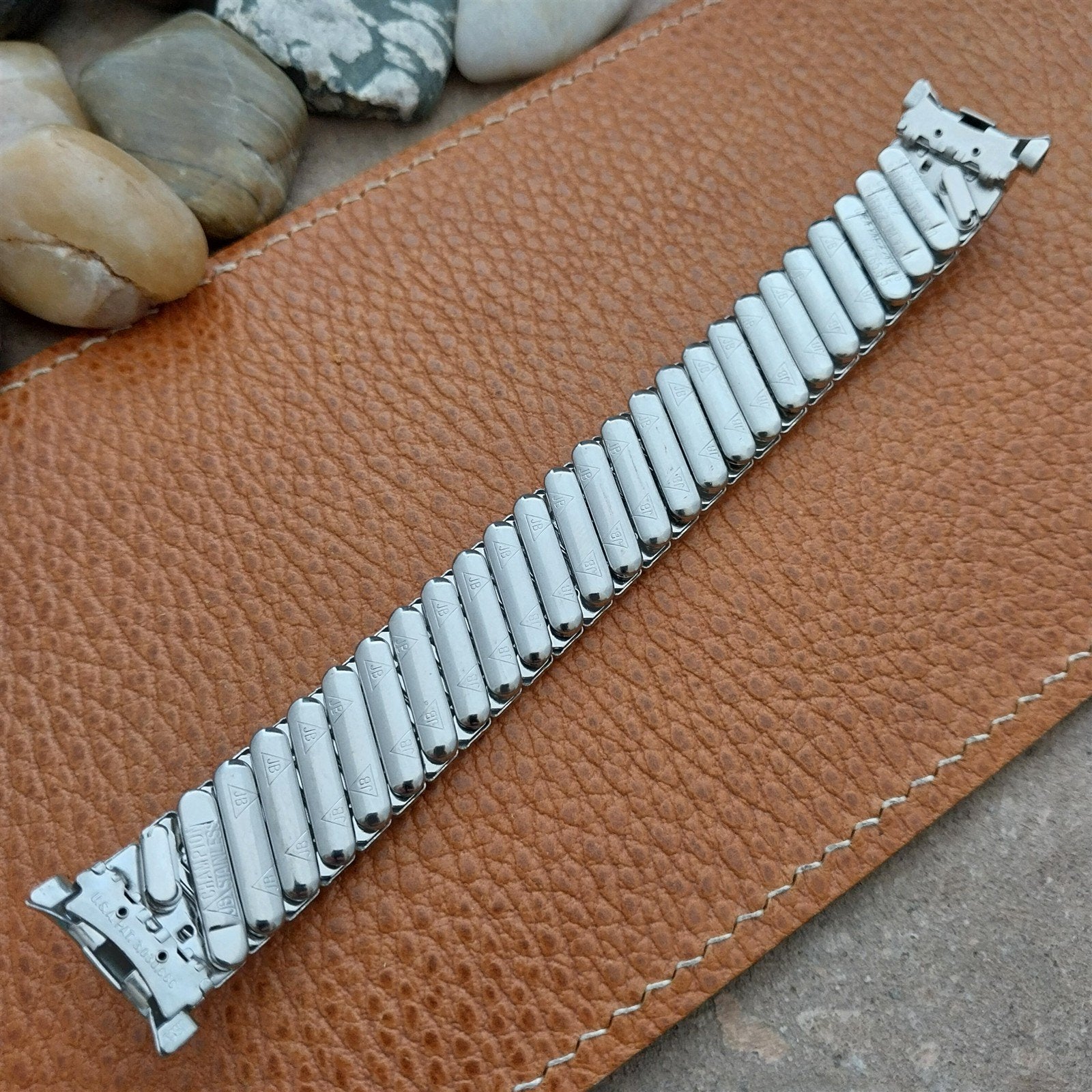 19mm 18mm 17mm JB Champion Stainless Steel Stretch NOS Unused 1960s Watch Band