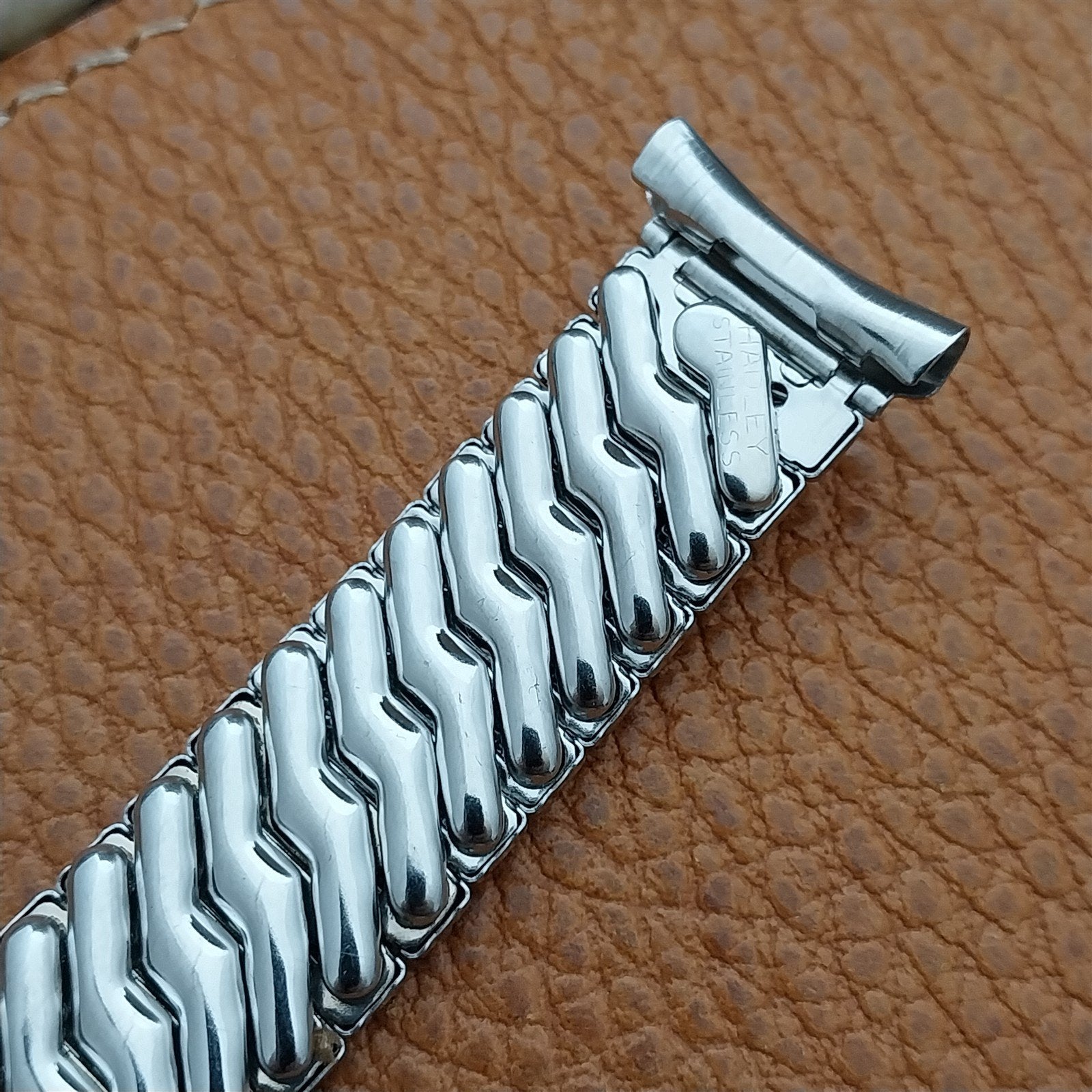 16mm 18mm 19mm Hadley Stainless Steel Expansion Unused 1960s Vintage Watch Band
