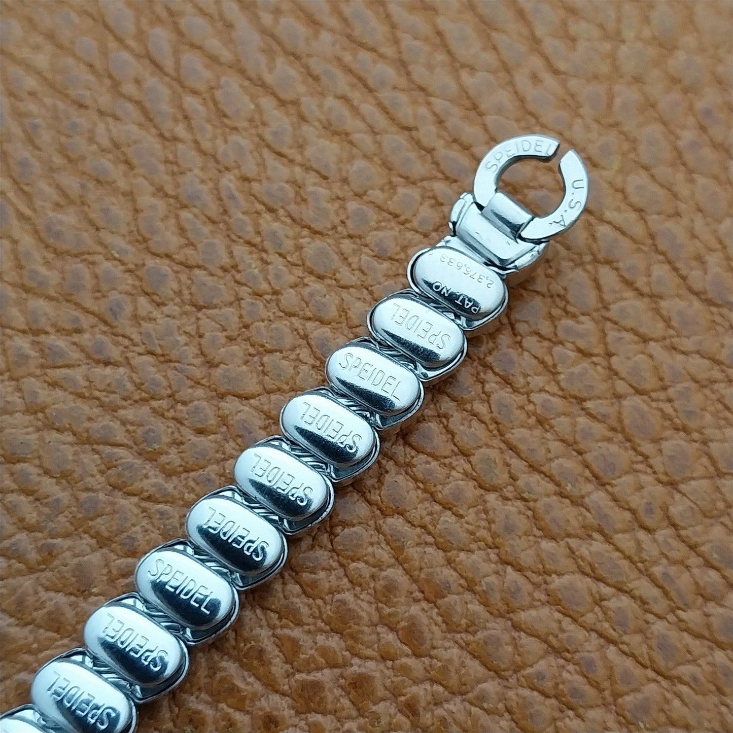 Vintage 1960 White Gold-Filled Single-Lug Speidel Classic Cocktail Watch Band