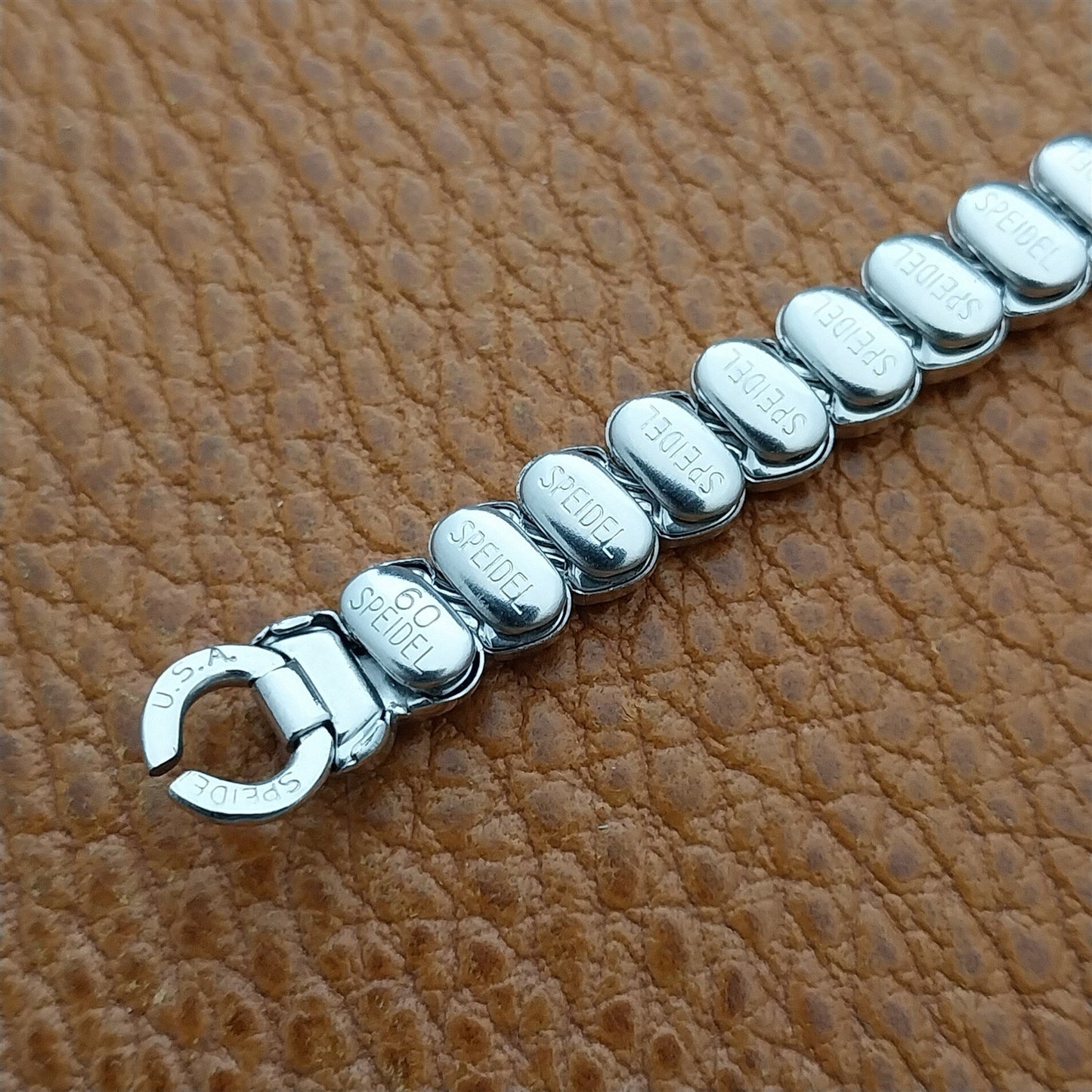 Vintage 1960 White Gold-Filled Single-Lug Speidel Classic Cocktail Watch Band