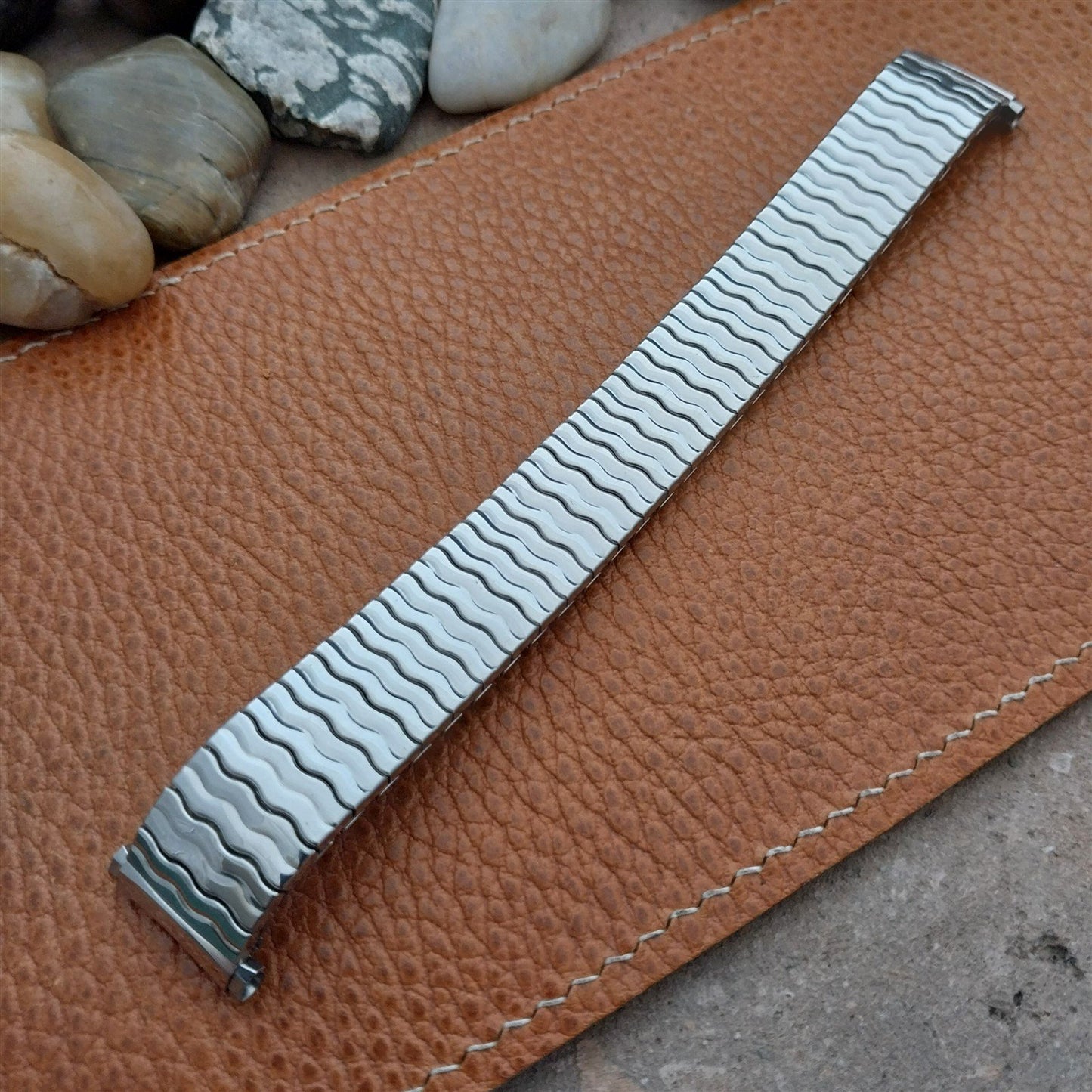 Speidel Riptide 16mm 18mm 19mm 1970s Stainless Steel Expansion Unused Watch Band