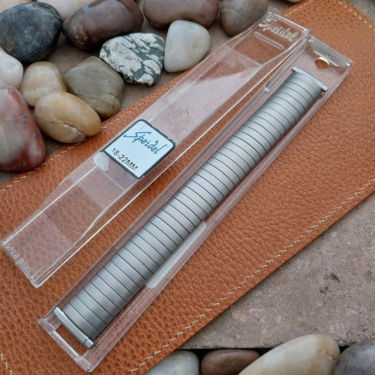 19mm 18mm 17mm Speidel Matte Stainless Steel Classic Stretch Unused Watch Band