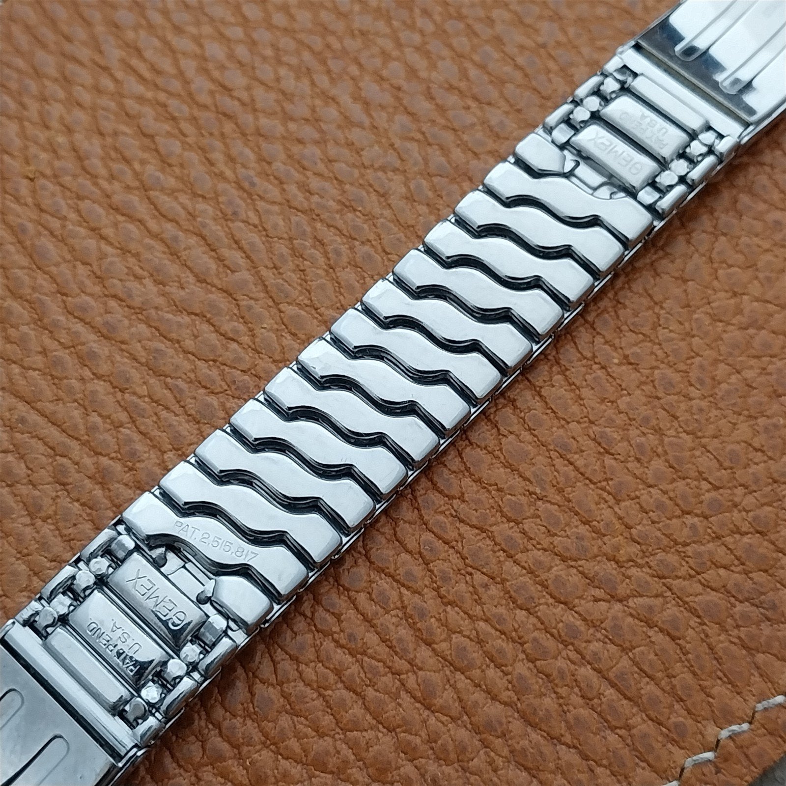 Vintage Gemex Baron 19mm 18mm 16mm Stainless Steel Unused NOS 1950s Watch Band