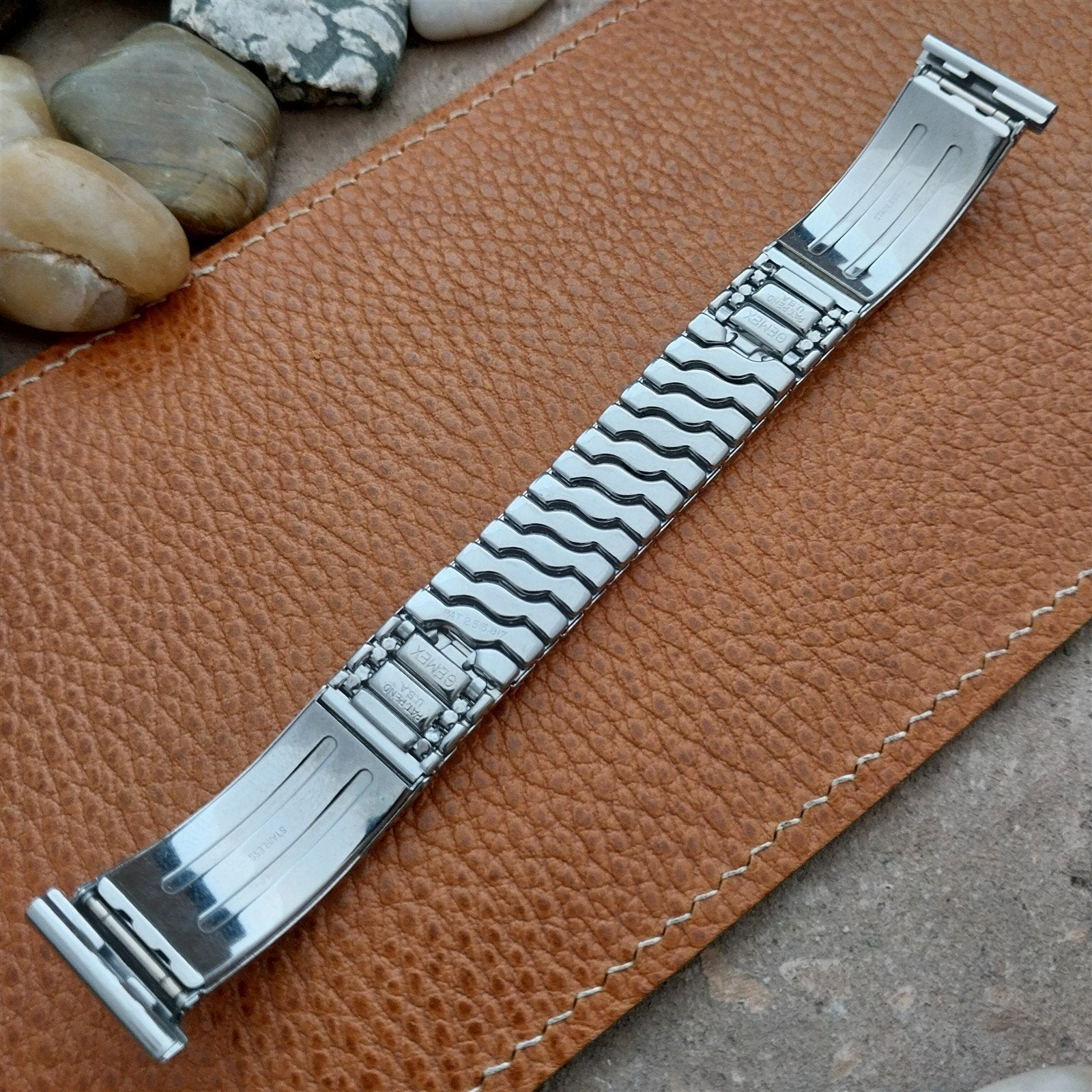 Vintage Gemex Baron 19mm 18mm 16mm Stainless Steel Unused NOS 1950s Watch Band