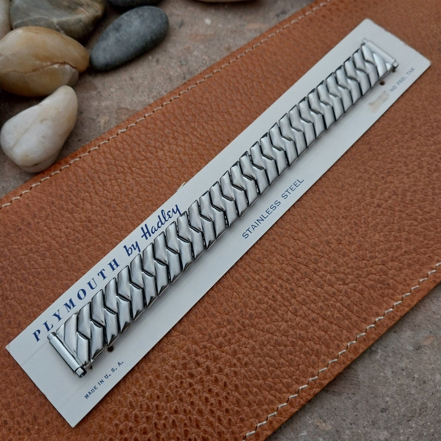 Vintage Elgin Hadley Plymouth 1950s Stainless Steel Unused Classic Watch Band