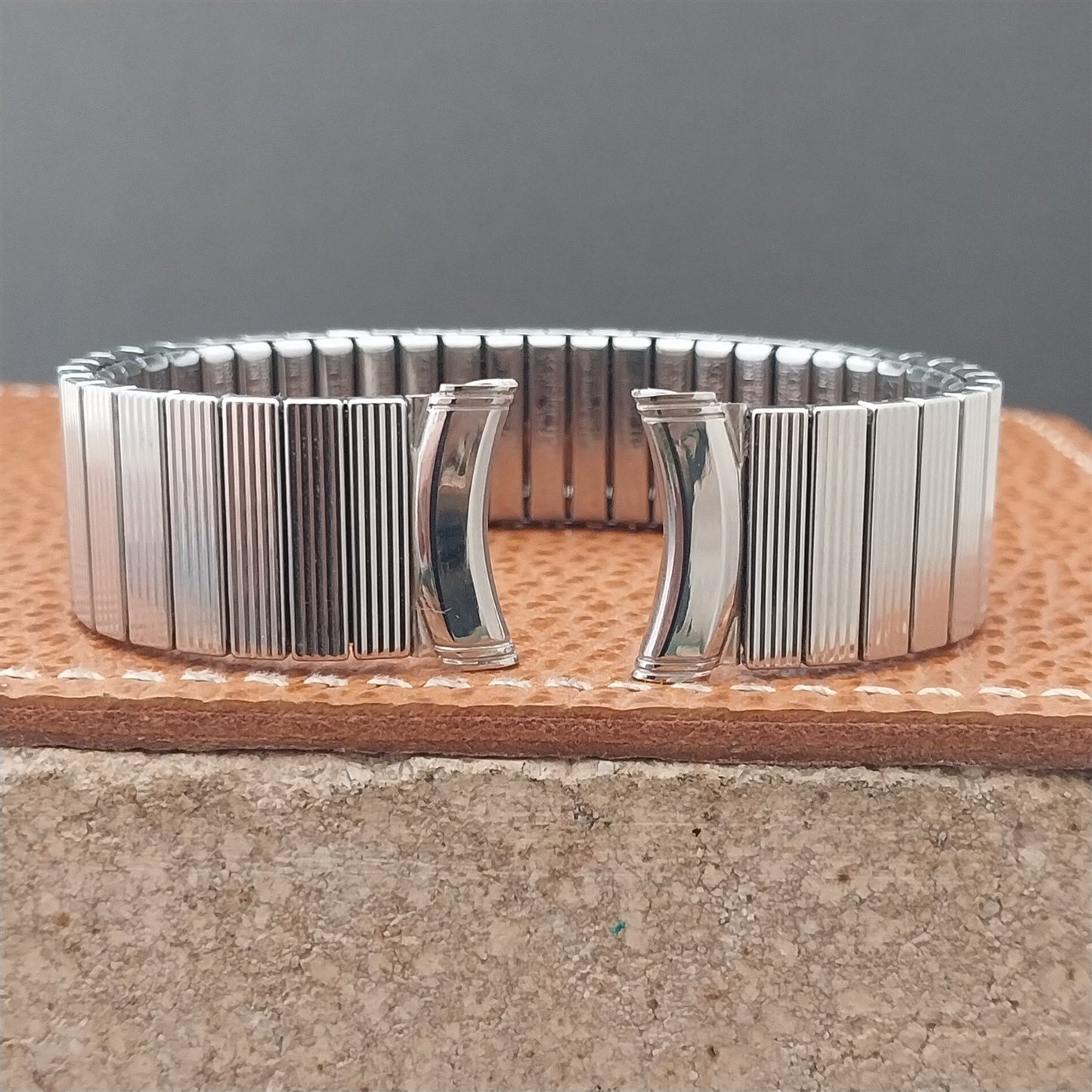 19mm 18mm 17mm Vintage Kreisler Stainless Steel Stretch Long Unused Watch Band