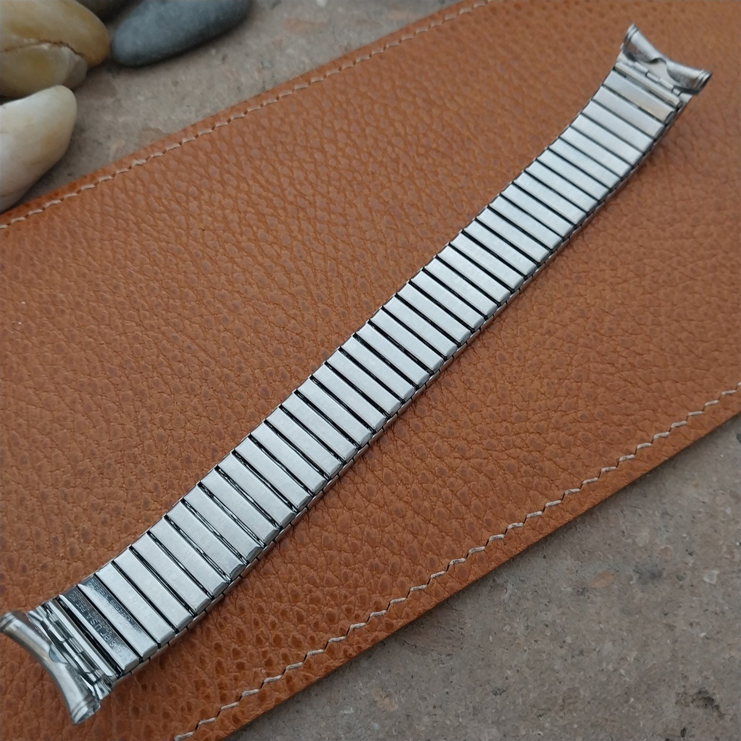 19mm 18mm 17mm Vintage Kreisler Stainless Steel Stretch Long Unused Watch Band