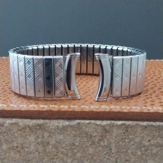 Long Kreisler 19mm 18mm 17mm Stainless Stretch Unused 1960s Vintage Watch Band