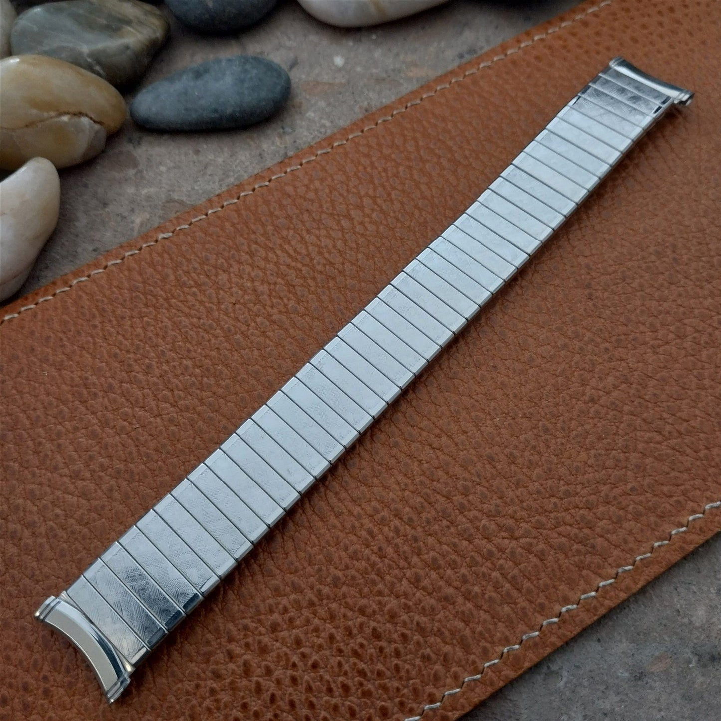 19mm 17mm Vintage Kreisler White Gold RGP Classic Stretch Unused Watch Band