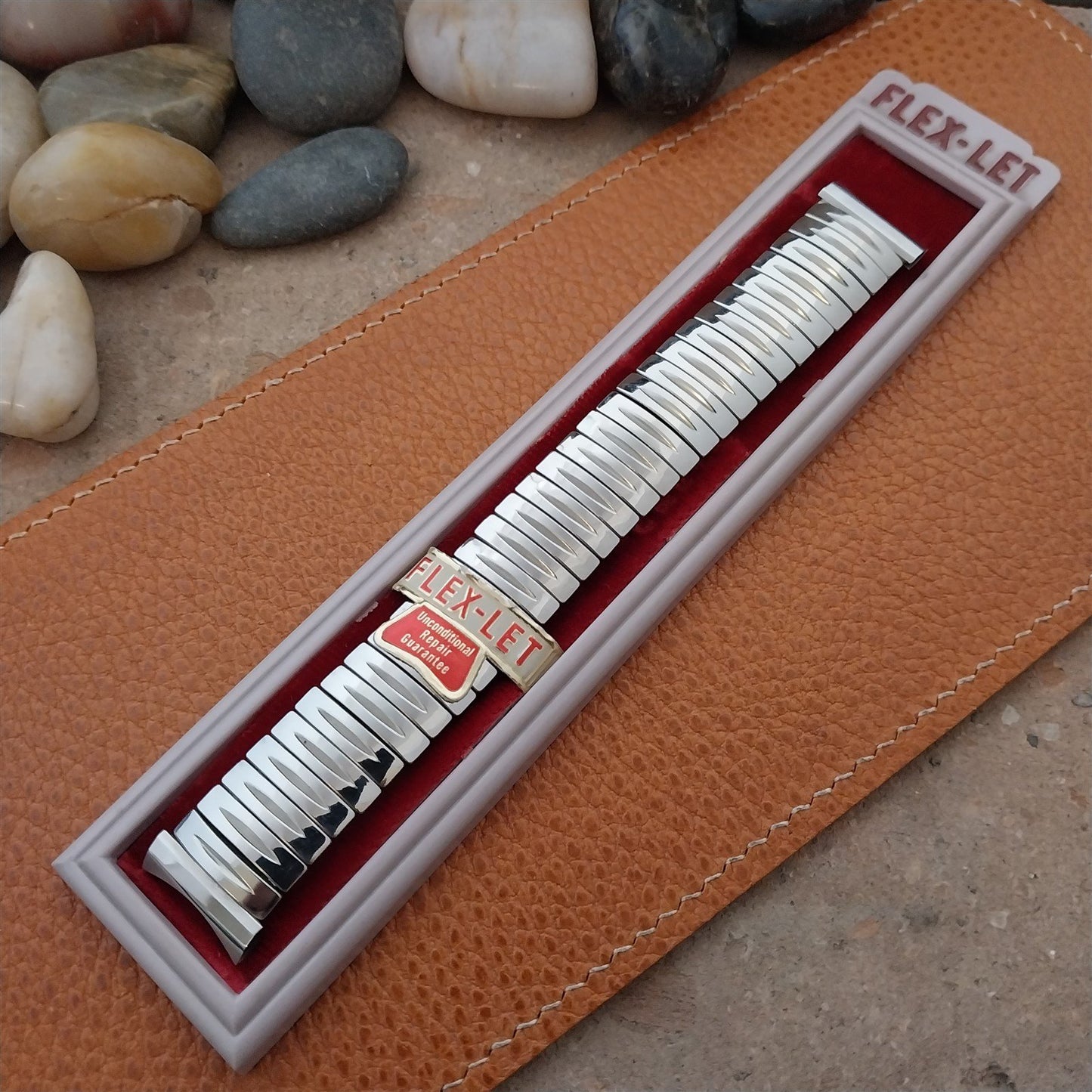 1957 Vintage Flex-Let Thin Man 19mm 18mm 17mm Stainless Steel Unused Watch Band