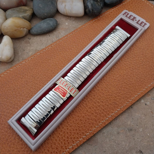1957 Vintage Flex-Let Thin Man 19mm 18mm 17mm Stainless Steel Unused Watch Band